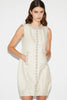 ALIVIA DRESS GOLD EMBROIDERED TWEED