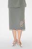 VANIA SKIRT AGAVE GREEN EMBROIDERED CREPE *PREORDER*