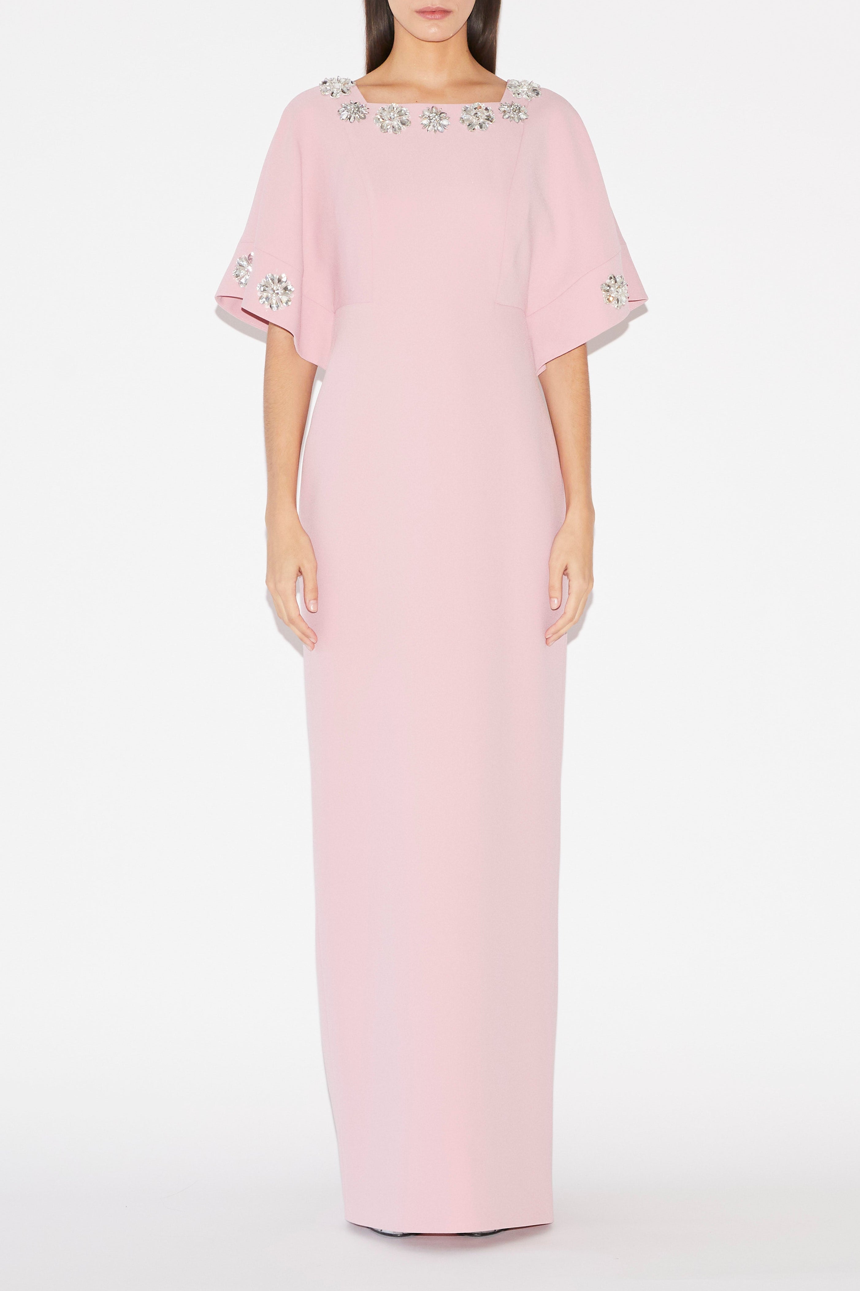 huishan zhang pink dress Anita Dress Pink Jacquard US 12