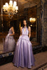 ESTELLA GOWN PURPLE EMBROIDERED DUCHESSE *PREORDER*