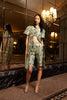 CAPRI TROUSERS GREEN JACQUARD *PREORDER*