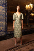 MACI DRESS GREEN JACQUARD *PREORDER*