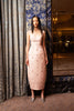 NOEMI DRESS PINK EMBROIDERED JACQUARD *PREORDER*