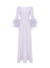 REIGN GOWN LILAC FOG CREPE