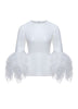 LOLA TOP PURE WHITE CREPE