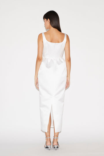 SIDRA DRESS DOUCHESSE WHITE