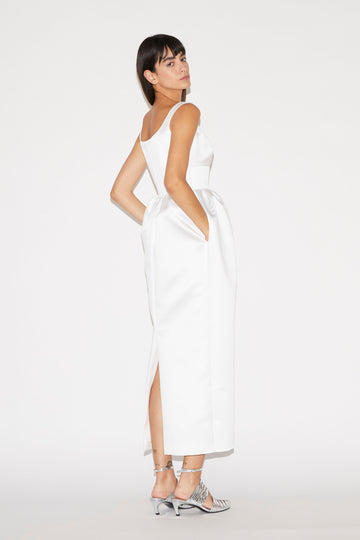 SIDRA DRESS DOUCHESSE WHITE