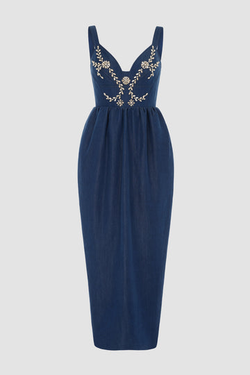 LIVIANA DRESS BLUE CHAMBRAY