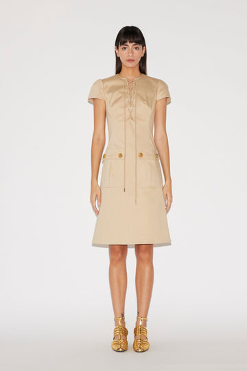 NOEMIE DRESS COTTON CAMEL