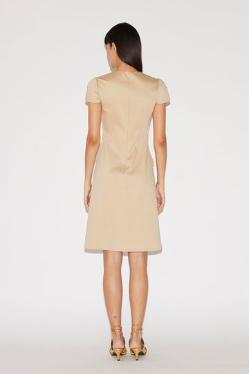 NOEMIE DRESS COTTON CAMEL