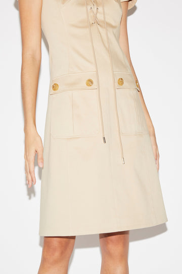 NOEMIE DRESS COTTON CAMEL