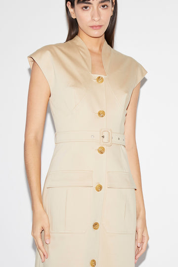 NYX DRESS COTTON CAMEL