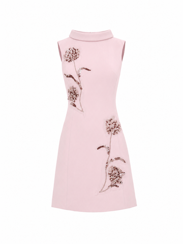AMIRA MINI DRESS PINK CREPE