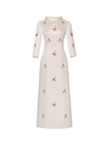 BRIANNA MIDI DRESS IVORY DOUCHESSE
