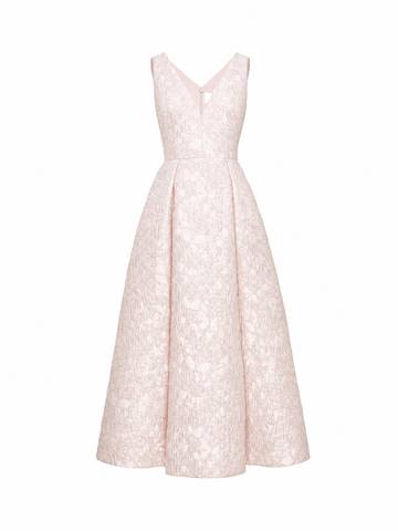 OMAYA MIDI DRESS PINK CLOQUE