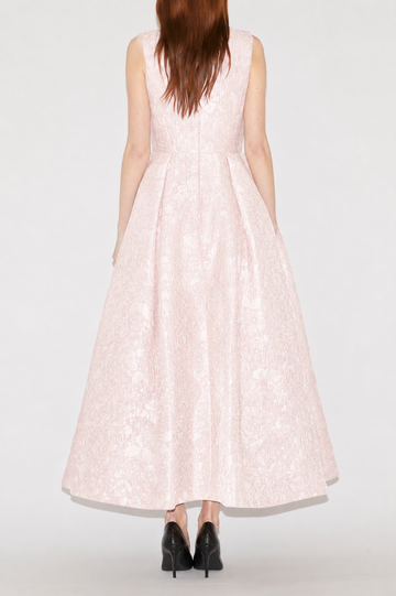 OMAYA MIDI DRESS PINK CLOQUE