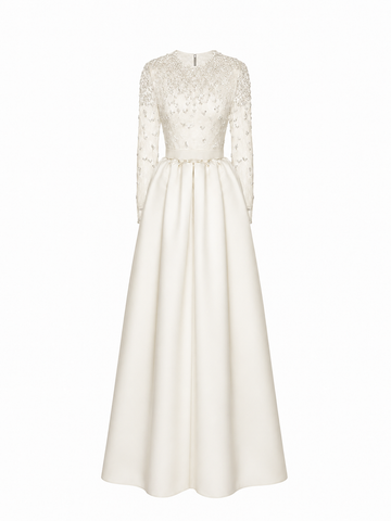 ELOISE FULL LENGTH DRESS IVORY DOUCHESSE