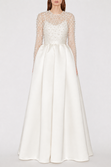 ELOISE FULL LENGTH DRESS IVORY DOUCHESSE