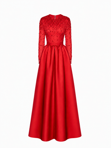 ELOISE FULL LENGTH DRESS RED DOUCHESSE
