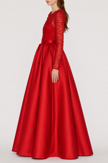 ELOISE FULL LENGTH DRESS RED DOUCHESSE
