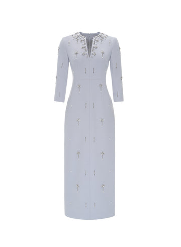 SKYE MIDI DRESS CREPE GREY - COMING SOON