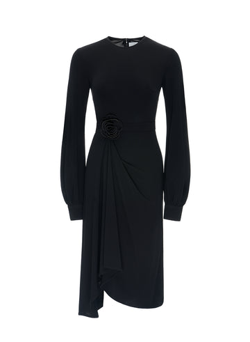 REESE MIDI DRESS BLACK CREPE JERSEY *PRE-ORDER*