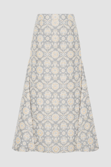 VICKY SKIRT GREY JACQUARD