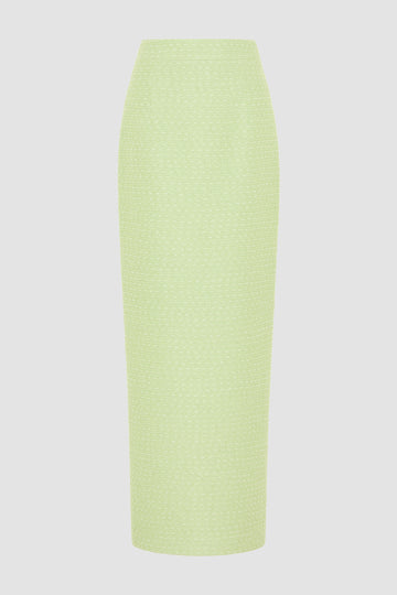 VANIA SKIRT PALE GREEN TWEED