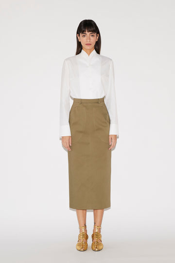 EUGENIE SKIRT COTTON OLIVE
