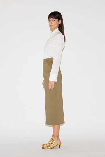 EUGENIE SKIRT COTTON OLIVE