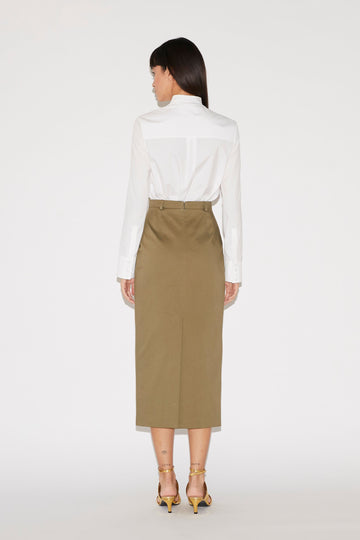 EUGENIE SKIRT COTTON OLIVE