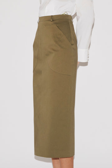 EUGENIE SKIRT COTTON OLIVE
