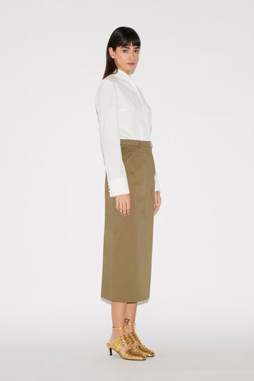 EUGENIE SKIRT COTTON OLIVE