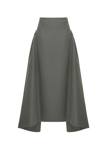 CLEO MIDI SKIRT SAGE GREEN NOVELTY TRENCH *PRE-ORDER*