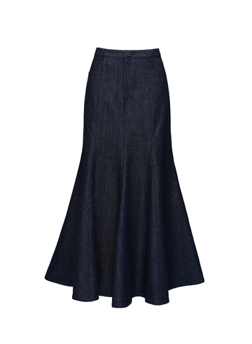 ELLEN MIDI SKIRT 3D DENIM INDIGO - COMING SOON