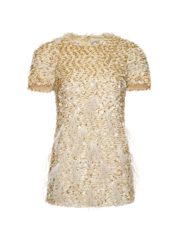 CALLIE TOP IVORY SEQUINED