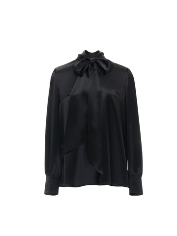 JUNE TOP BLACK SATIN