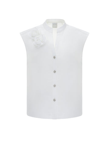 FERN TOP JAPANESE FAILLE WHITE - COMING SOON