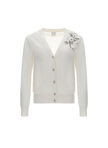 LILY CARDIGAN IVORY BABY CASHMERE *PRE-ORDER*