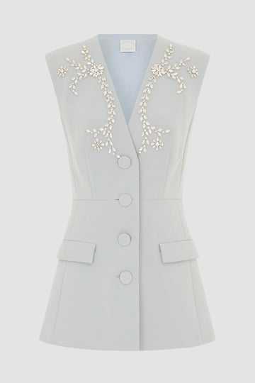 SIGRID JACKET GREY CREPE