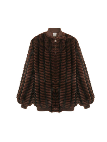 CAROLINA JACKET BROWN FAUX FUR