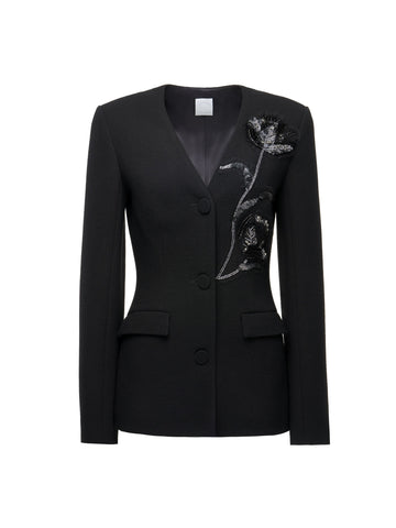 BRYNN JACKET BLACK WOOL