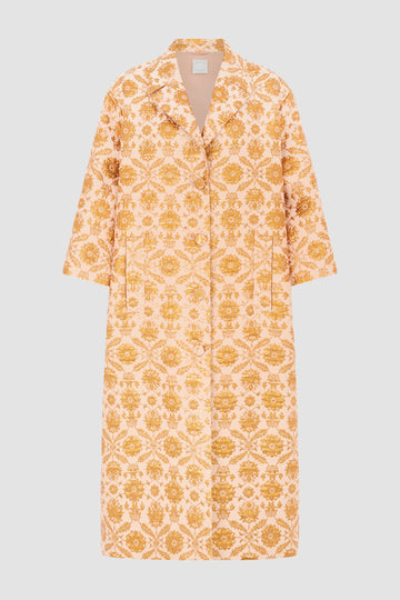 LILIANE COAT COPPER JACQUARD