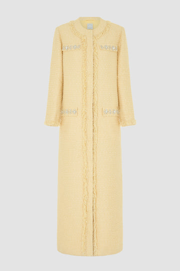 BETULA COAT PALE YELLOW TWEED