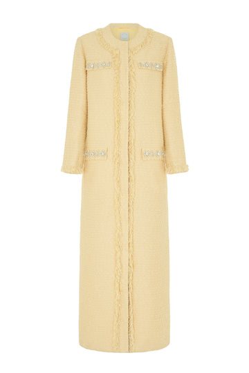 BETULA COAT PALE YELLOW TWEED
