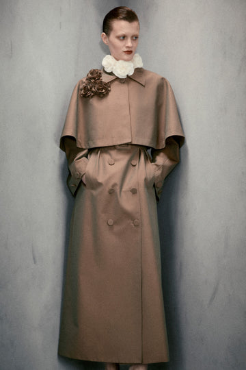 EDEN COAT BROWN NOVELTY TRENCH *PRE-ORDER*