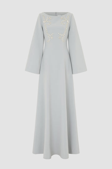 CLOVER GOWN GREY CREPE