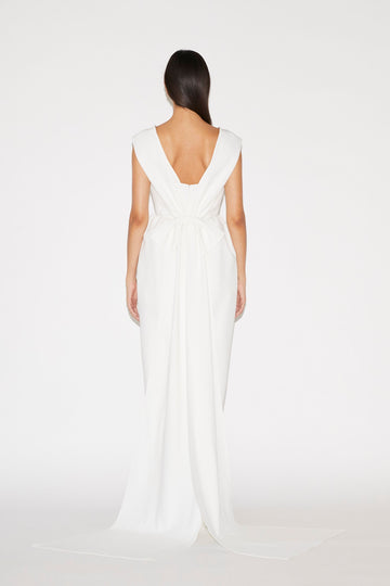 PATSY GOWN CREPE WHITE