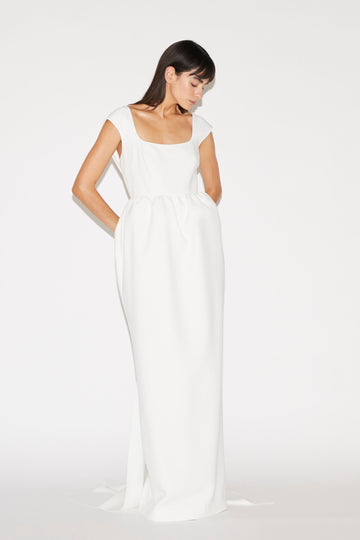PATSY GOWN CREPE WHITE