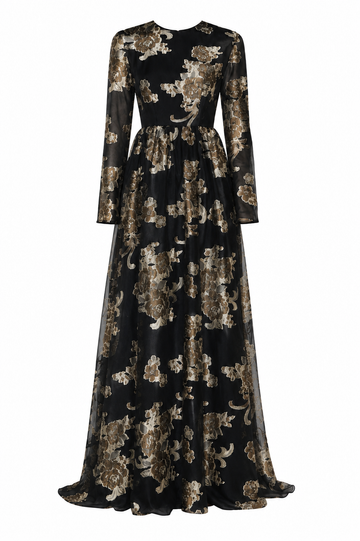 AMANDA GOWN BLACK/GOLD FIL COUPE